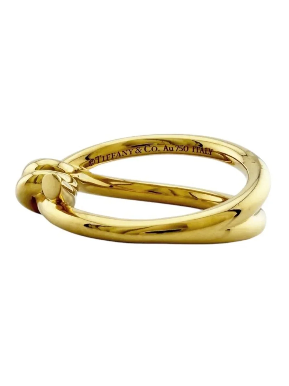 Tiffany & Co Knot Double Row Ring 18k Yellow Gold
